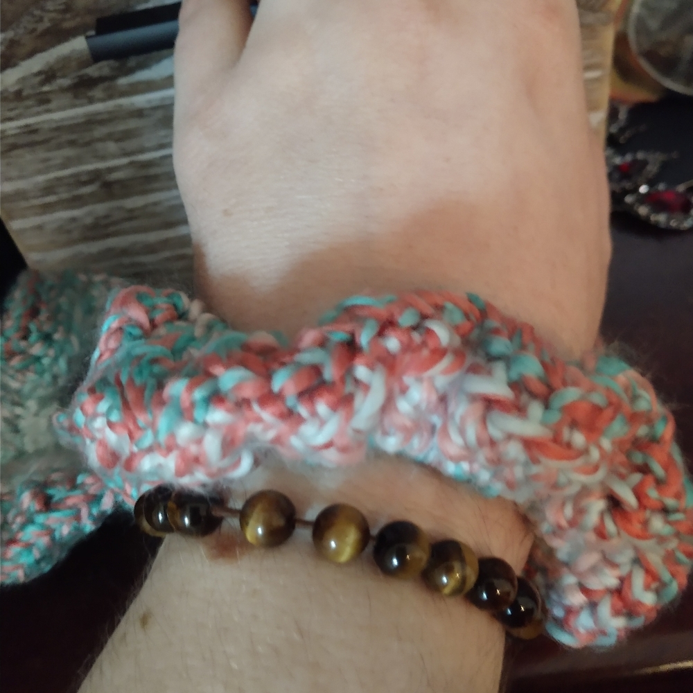 Handmade crochet scrunchies